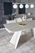 Stół rozkładany ARMANI 90x165 - 241 cm trawertyn / kaszmir do jadalni - obrazek 9