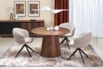 Stół rozkładany FARGO 120x120 - 210 cm orzechowy / orzech MDF do jadalni - obrazek 12