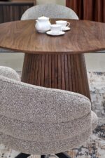 Stół rozkładany FARGO 120x120 - 210 cm orzechowy / orzech MDF do jadalni - obrazek 16