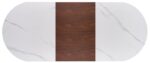Stół rozkładany GIBSON 90x160 - 220 cm orzechowy / orzech / biały MDF do jadalni - obrazek 4