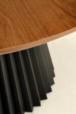 Stół HEVELIUS 130x130 cm orzechowy / czarny MDF do jadalni - obrazek 4