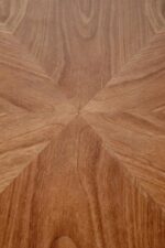 Stół HEVELIUS 130x130 cm orzechowy / czarny MDF do jadalni - obrazek 6