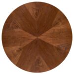 Stół HEVELIUS 130x130 cm orzechowy / czarny MDF do jadalni - obrazek 8