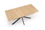 Stół rozkładany HOLTER 80x120 - 160 cm dąb złoty / czarny MDF do jadalni - obrazek 10