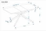 Stół rozkładany HOLTER 80x120 - 160 cm dąb złoty / czarny MDF do jadalni - obrazek 13