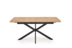 Stół rozkładany HOLTER 80x120 - 160 cm dąb złoty / czarny MDF do jadalni - obrazek 18