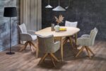 Stół rozkładany MAGNUS 120x120 - 200 cm dąb naturalny MDF do jadalni - obrazek 9