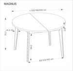 Stół rozkładany MAGNUS 120x120 - 200 cm dąb naturalny MDF do jadalni - obrazek 10