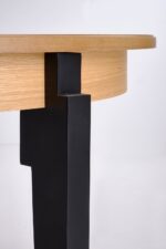 Stół rozkładany SORBUS 100x100 - 200 cm dąb naturalny / czarny MDF do jadalni - obrazek 6