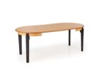 Stół rozkładany SORBUS 100x100 - 200 cm dąb naturalny / czarny MDF do jadalni - obrazek 3