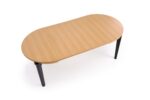 Stół rozkładany SORBUS 100x100 - 200 cm dąb naturalny / czarny MDF do jadalni - obrazek 7