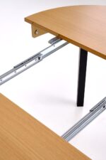 Stół rozkładany SORBUS 100x100 - 200 cm dąb naturalny / czarny MDF do jadalni - obrazek 8