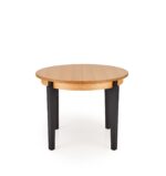 Stół rozkładany SORBUS 100x100 - 200 cm dąb naturalny / czarny MDF do jadalni - obrazek 10