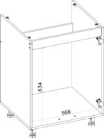 Szafka zlewozmywakowa kuchenna VENTO DK-60/82 korpus 60 cm biały do zabudowy kuchennej - obrazek 2