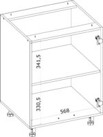 Szafka zlewozmywakowa kuchenna VENTO DK-60/82 korpus 60 cm czarny do zabudowy kuchennej - obrazek 2
