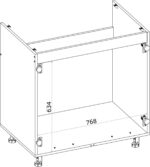 Szafka zlewozmywakowa kuchenna VENTO DK-80/82 korpus 80 cm czarny do zabudowy kuchennej - obrazek 2