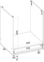 Szafka dolna kuchenna VENTO DP-60/82 korpus 60 cm biały do zabudowy kuchennej - obrazek 2