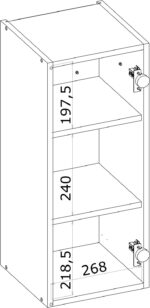 Szafka górna kuchenna VENTO G-30/72 korpus 30 cm biały do zabudowy kuchennej - obrazek 2