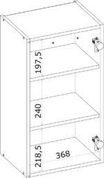 Szafka górna kuchenna VENTO G-40/72 korpus 40 cm biały do zabudowy kuchennej - obrazek 2