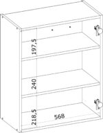 Szafka górna kuchenna VENTO G-60/82 korpus 60 cm czarny do zabudowy kuchennej - obrazek 2