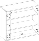 Szafka górna kuchenna VENTO G-80/72 korpus 80 cm dąb craft do zabudowy kuchennej - obrazek 2