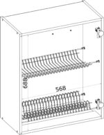 Szafka górna kuchenna VENTO GC-60/72 korpus 60 cm dąb craft do zabudowy kuchennej - obrazek 2