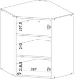 Szafka górna kuchenna VENTO GN-60/72 korpus 60 cm czarny do zabudowy kuchennej - obrazek 2