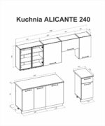 Zestaw kuchenny ALICANTE 240 240 cm beżowy do kuchni - obrazek 3