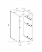 Szafka dolna kuchenna VENTO D3S-40/82 korpus 40 cm dąb craft do zabudowy kuchennej - obrazek 2