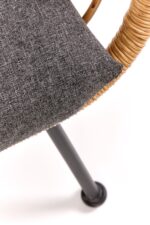 Sofa IKARO XL rattan syntetyczny naturalny / popielaty zestaw 2 szt do salonu - obrazek 6