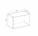 Szafka górna kuchenna VENTO GOV-60/36 korpus 60 cm biały do zabudowy kuchennej - obrazek 2