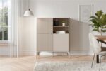 Komoda BELUCI KM-2 97 cm kaszmir MDF do salonu lub sypialni - obrazek 2