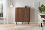 Komoda SOLANO KM-2 100 cm czarny / orzech MDF do salonu lub sypialni - obrazek 3
