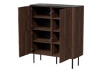 Komoda SOLANO KM-2 100 cm czarny / orzech MDF do salonu lub sypialni - obrazek 2