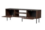 Szafka RTV SOLANO RTV-1 150 cm czarny / orzech MDF do salonu - obrazek 3