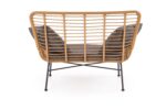 Sofa IKARO XL rattan syntetyczny naturalny / popielaty zestaw 2 szt do salonu - obrazek 8