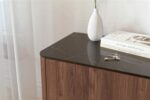 Szafka RTV SOLANO RTV-2 200 cm czarny / orzech MDF do salonu - obrazek 5