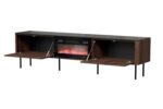 Szafka RTV SOLANO RTV-2 200 cm czarny / orzech MDF do salonu - obrazek 11