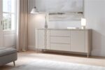 Komoda TIRANTE KM-1 160 cm kaszmir MDF do salonu lub sypialni - obrazek 5