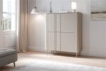 Komoda TIRANTE KM-2 100 cm kaszmir MDF do salonu lub sypialni - obrazek 4