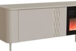 Szafka RTV TIRANTE RTV-1 160 cm kaszmir MDF do salonu - obrazek 8
