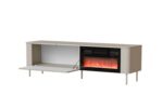 Szafka RTV TIRANTE RTV-1 160 cm kaszmir MDF do salonu - obrazek 4