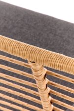 Sofa IKARO XL rattan syntetyczny naturalny / popielaty zestaw 2 szt do salonu - obrazek 13