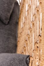 Sofa IKARO XL rattan syntetyczny naturalny / popielaty zestaw 2 szt do salonu - obrazek 14