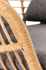 Sofa IKARO XL rattan syntetyczny naturalny / popielaty zestaw 2 szt do salonu - obrazek 16