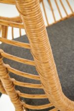 Fotel wypoczynkowy IKARO rattan syntetyczny naturalny / popielaty zestaw 4 szt do salonu - obrazek 2