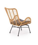 Fotel wypoczynkowy IKARO rattan syntetyczny naturalny / popielaty zestaw 4 szt do salonu - obrazek 8