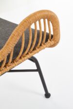 Fotel wypoczynkowy IKARO rattan syntetyczny naturalny / popielaty zestaw 4 szt do salonu - obrazek 12