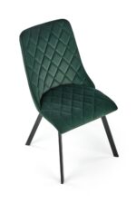 Krzesło K450 tapicerowane velvet ciemny zielony do jadalni - obrazek 5