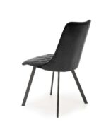Krzesło K450 tapicerowane velvet czarny do jadalni - obrazek 3